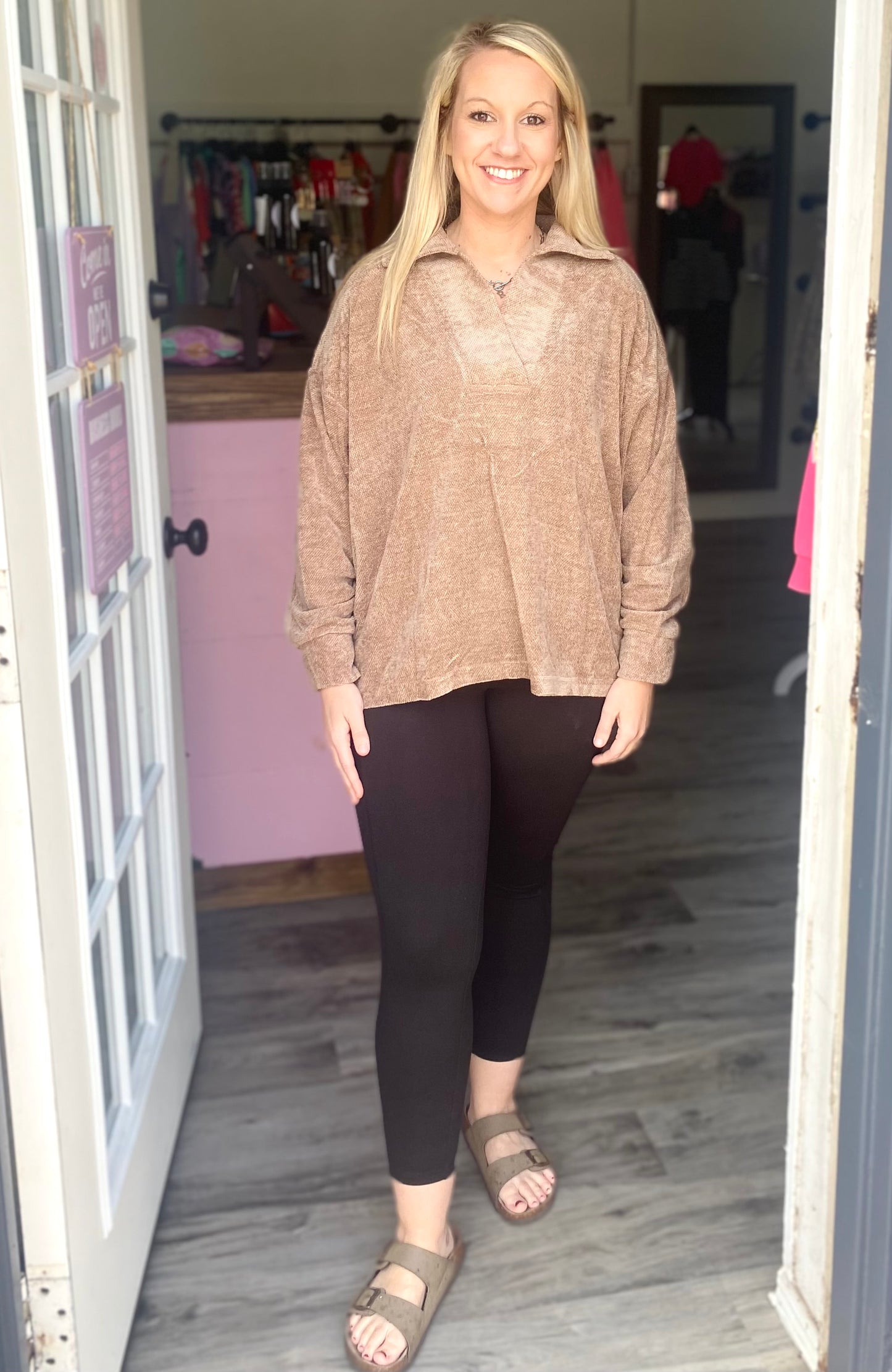 Mocha Chenille Pullover
