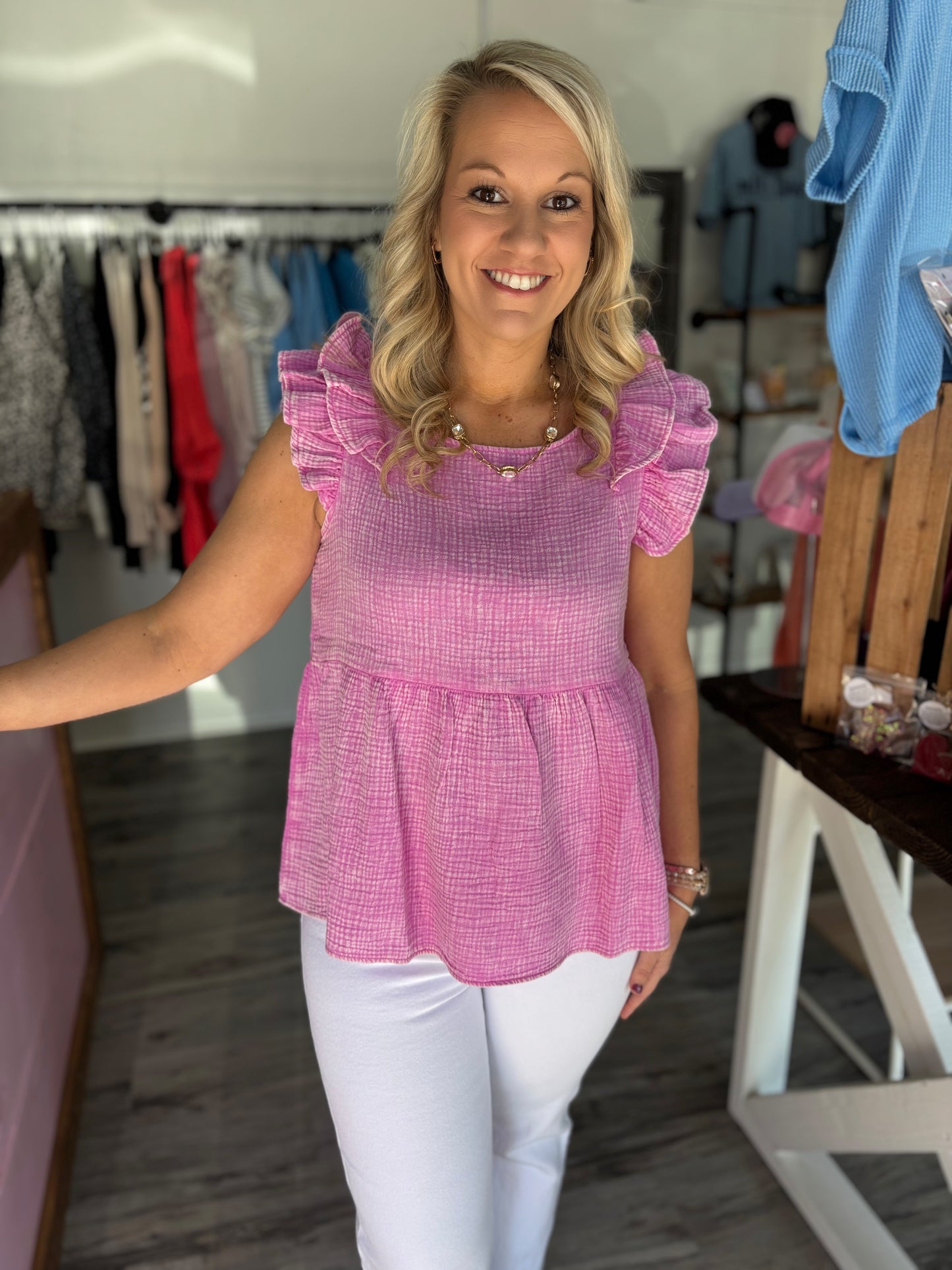 Peplum Ruffle Tank