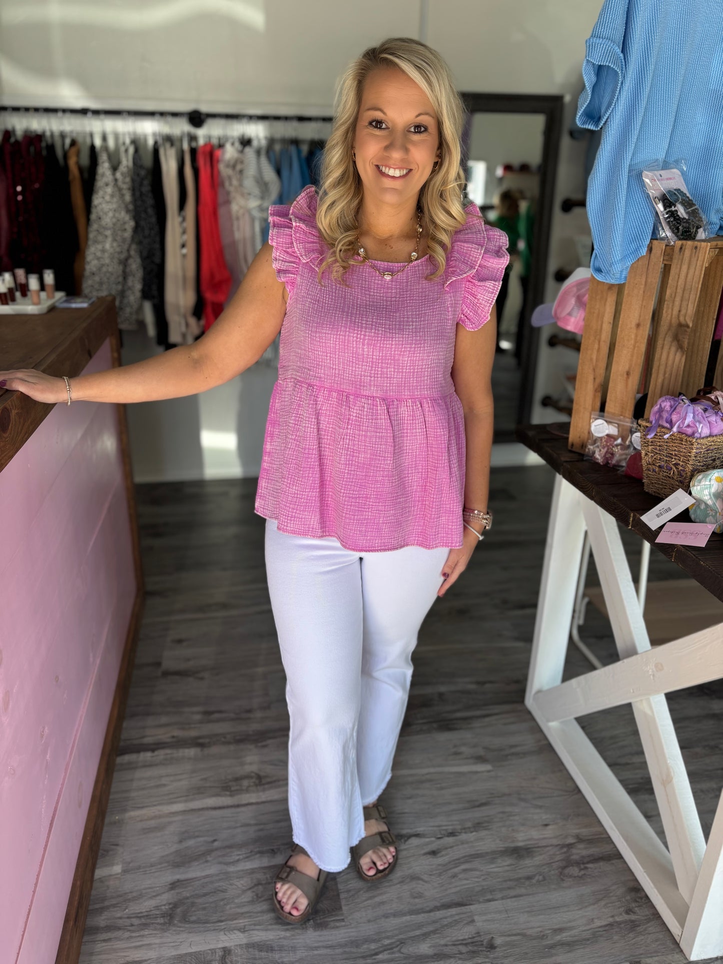 Peplum Ruffle Tank