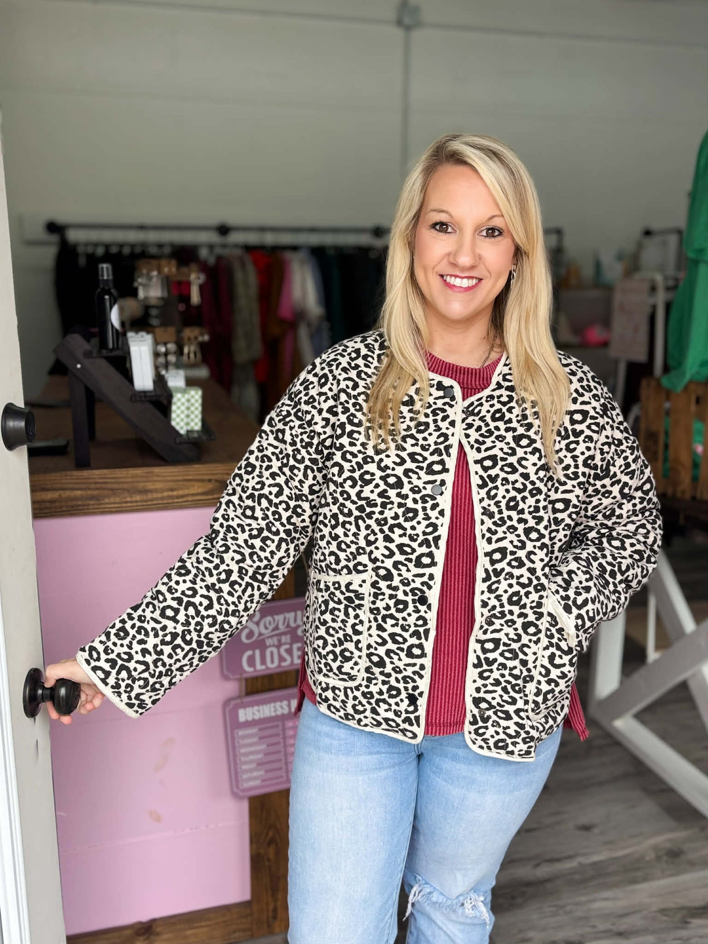 Quilted Leopard Jacket