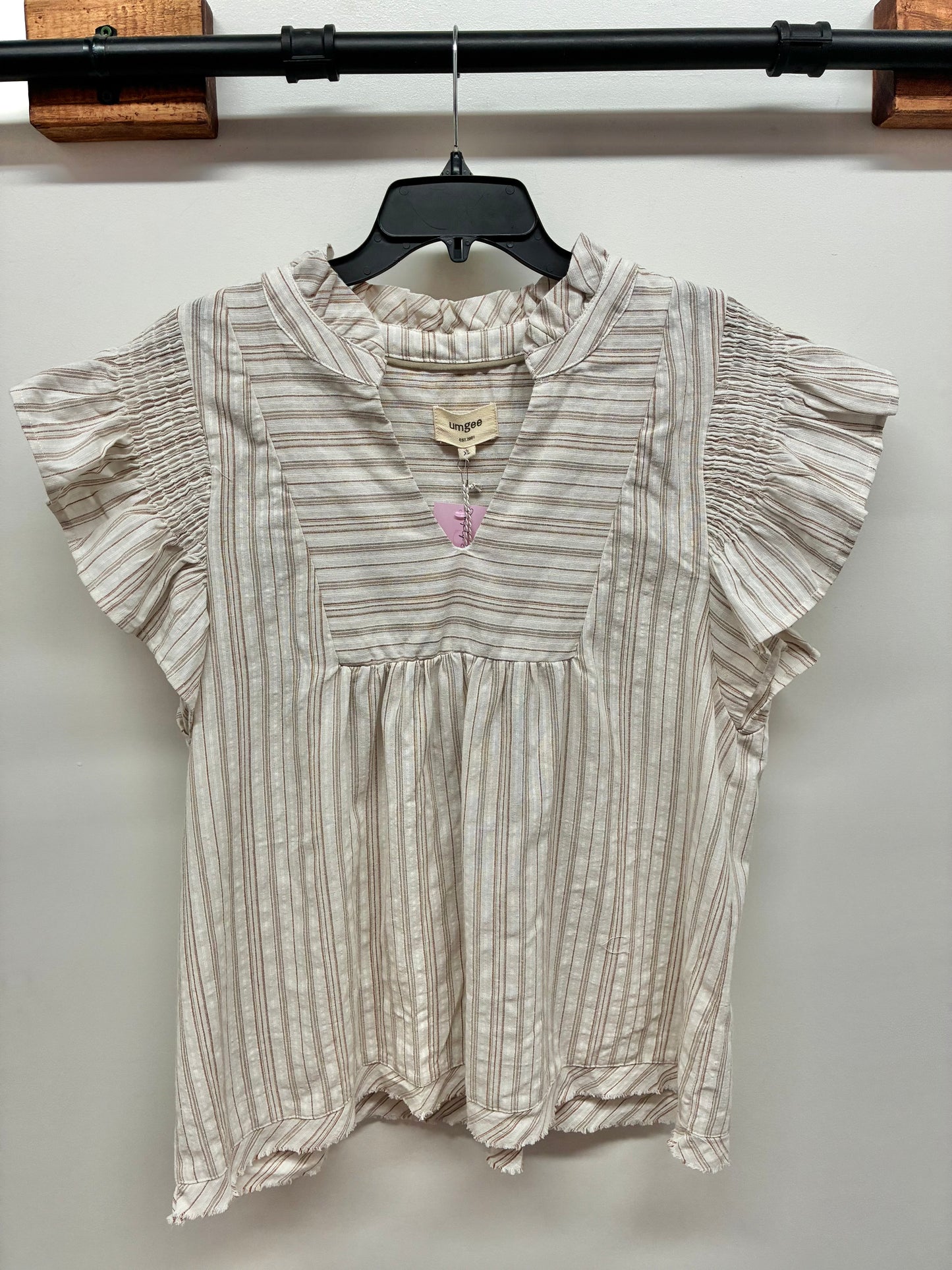 Linen Striped Top - Plus