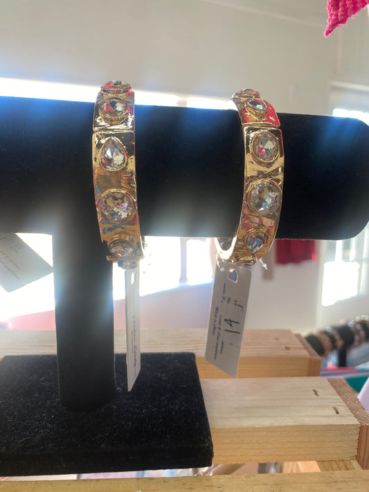 Gold Rhinestone Stretch Bracelet