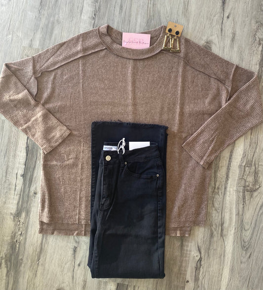 Hacci Raised Rib Long Sleeve