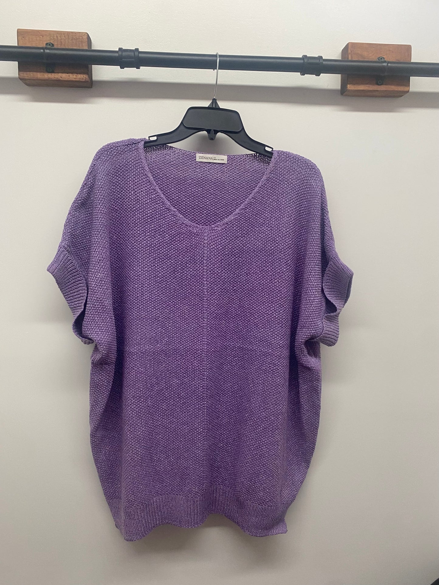 Lavender Short Sleeve Sweater